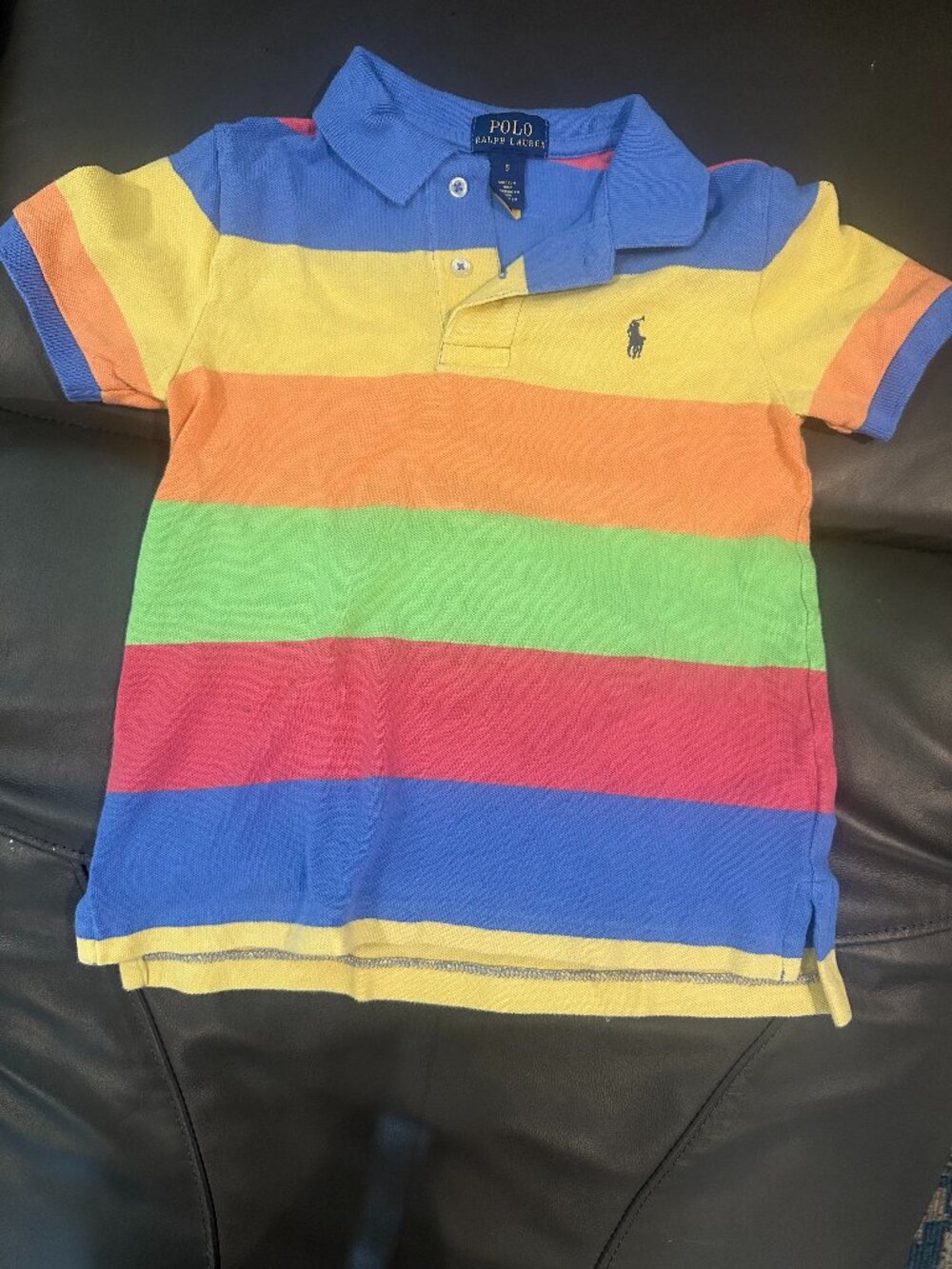 Polo Ralph Lauren Boys Multicolor Striped Polo Shirt | Size 5